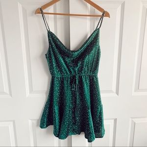 SHOWPO Green Polka Dot Dress Size 4